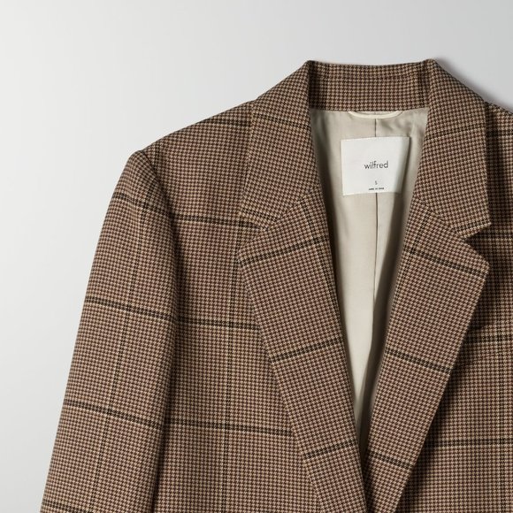 Aritzia Wilfred Mariposa Blazer Plaid XXS - Picture 11 of 11